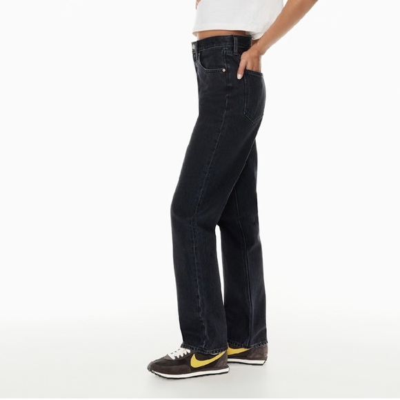 NEW WITH TAGS Denim Forum Black High Rise Loose Joni Jeans - Picture 1 of 7